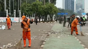 Kondisi Terkini di Depan Gedung DPR